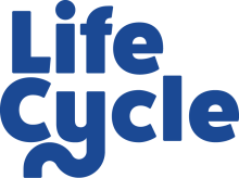 A big blue logo saying 'Life Cycle'