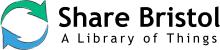 Share Bristol Library of Things logo, showing circular arrows to indicate reuse